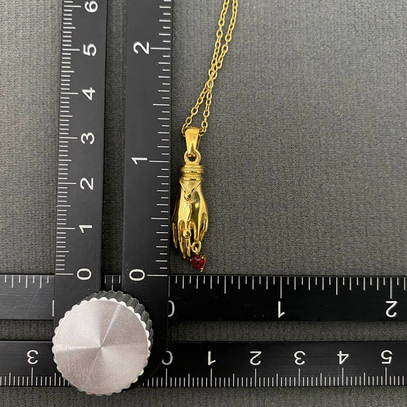 Palm Heart Charm Necklace