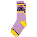 I <3 Being Weird Gym Crew Socks-1