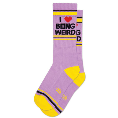 I <3 Being Weird Gym Crew Socks