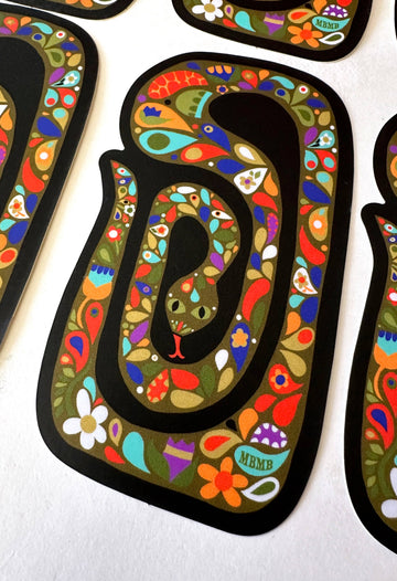Scandi Snake Sticker - 0