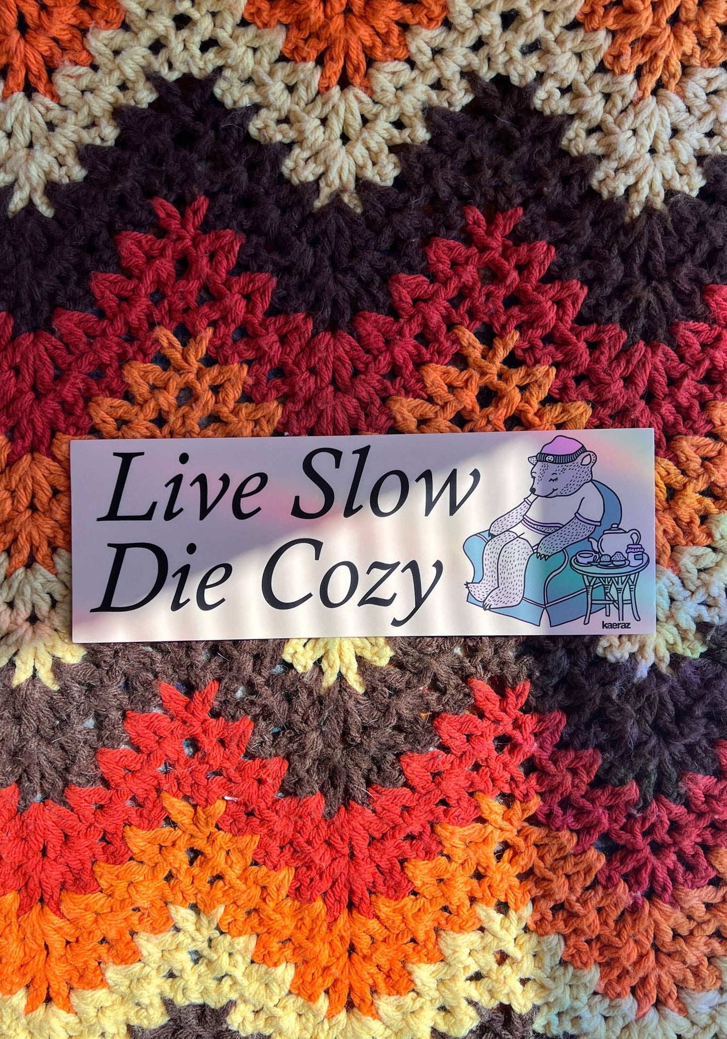 Live Slow Die Cozy Bumper Sticker