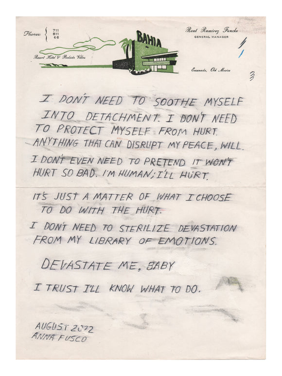 Devastate Me, Baby Art Print