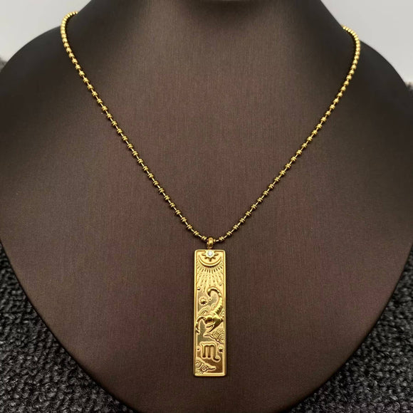 Rectangular Zodiac Necklace
