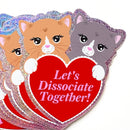 Let's Dissociate Together Cat Sticker-1
