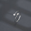 Dainty Double Star Ring-1