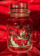 Ghost Mushrooms in the Snow Vintage Inspired Candy Jar-1
