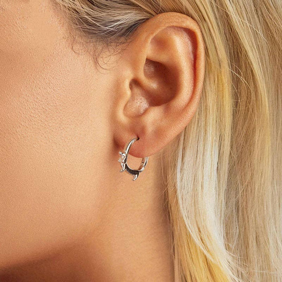 Dachshund Dog Hoop Earrings
