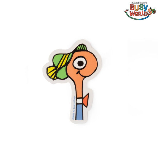 3P4 x Richard Scarry Lowly Worm Bust Sticker