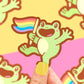 Pride Flag Rainbow Frog Sticker