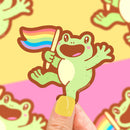 Pride Flag Rainbow Frog Sticker-1