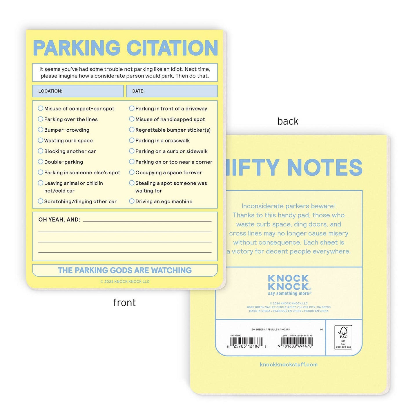 Parking Citation Nifty Note Pad