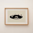 "Skate Session on Vinyl Record" Minimal Art Print-1