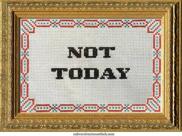 Not Today Cross Stitch Kit