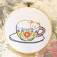 Catpuccino Coffee Cat Embroidery Kit