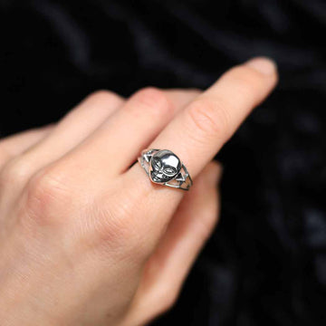 Alien Sterling Silver Ring - 0