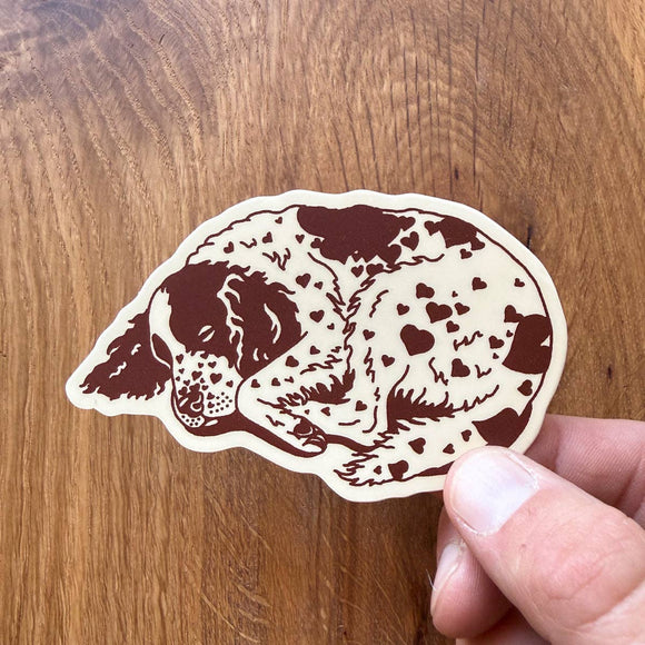Spaniel Hearts Dog Sticker