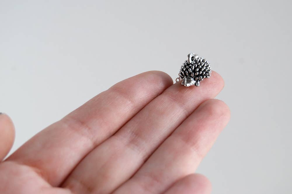 Teeny Tiny Hedgehog Necklace