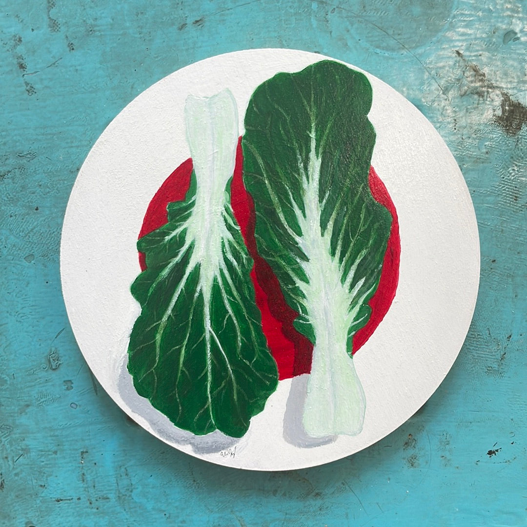 Red Bok Choy Painting