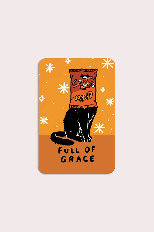 Full of Grace Cat Vinyl Sticker