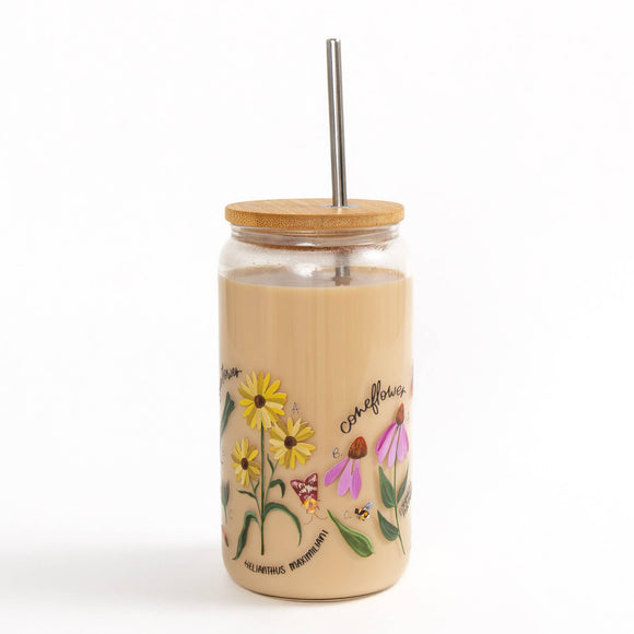 Wildflower Botanicals Can Glass