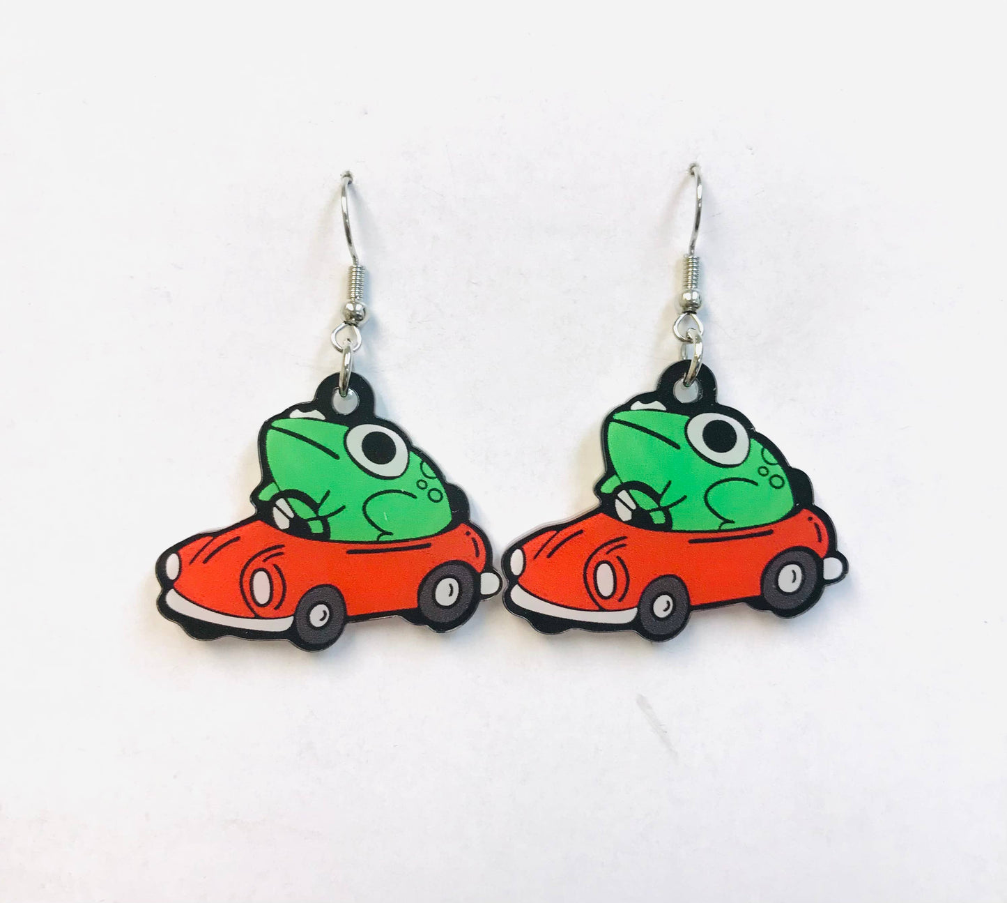 Driving Frog Earrings