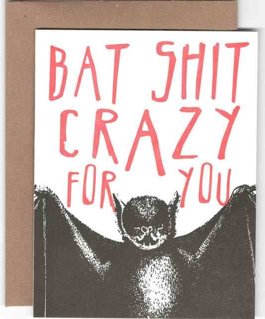 Bat Shit Crazy Greeting Card