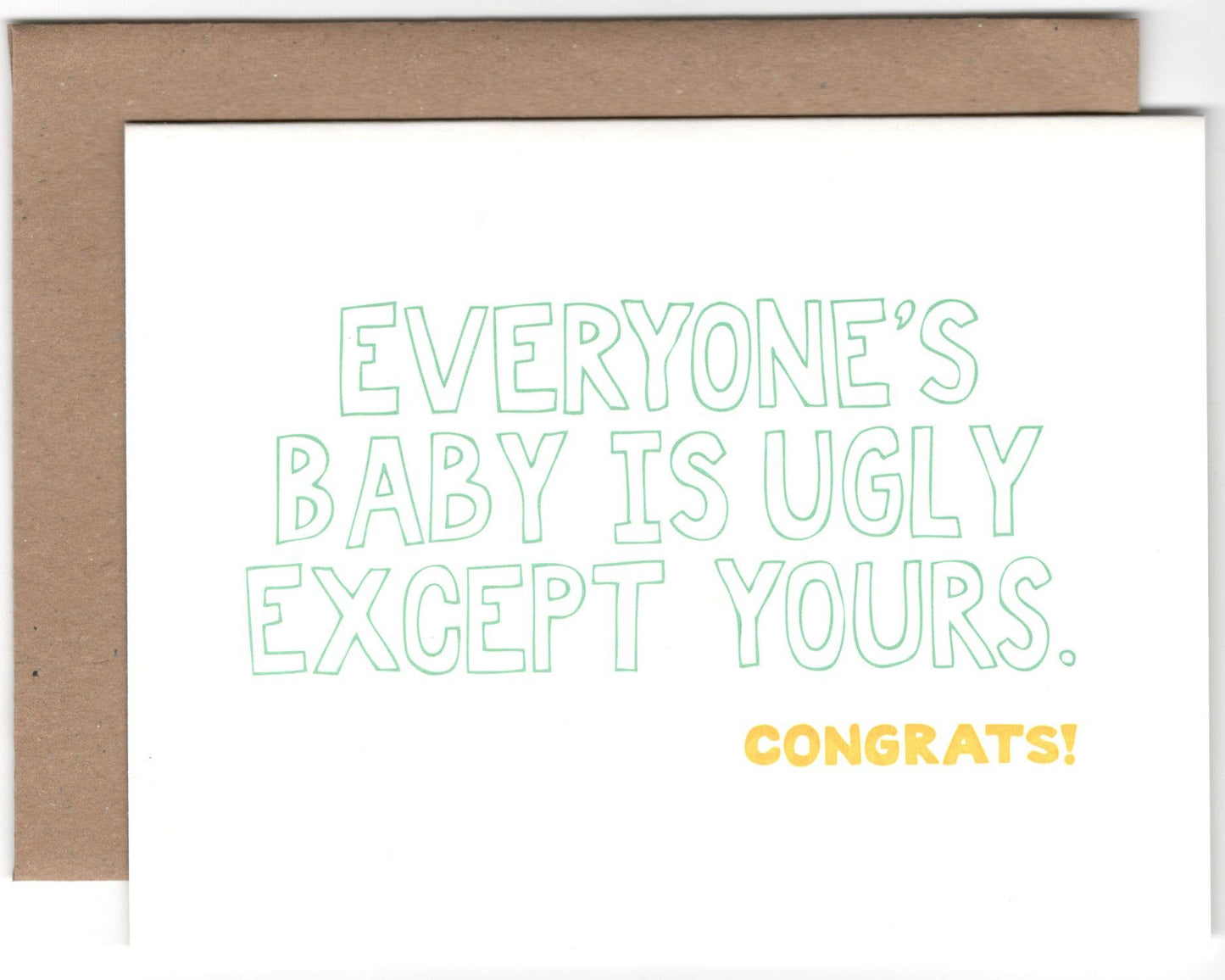 Ugly Baby Greeting Card