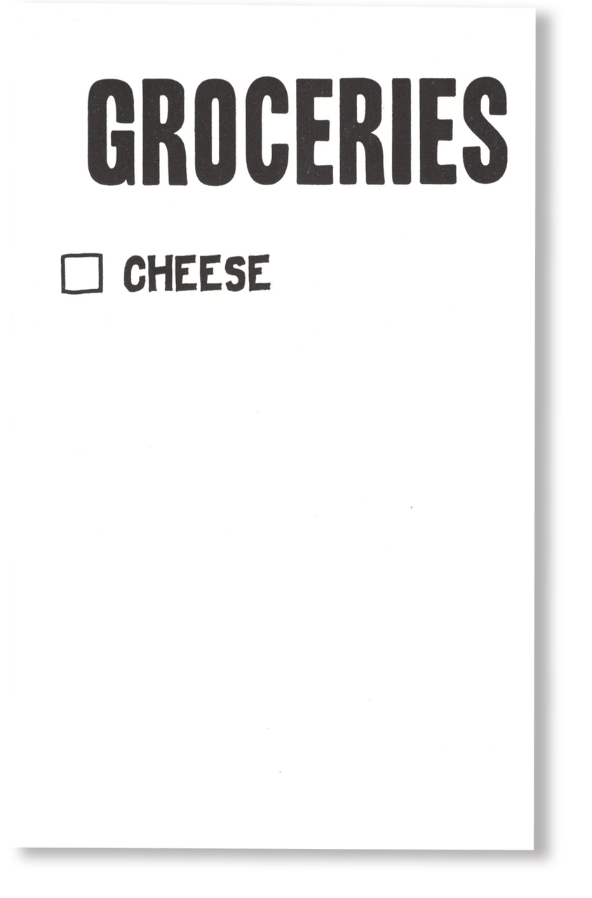 Cheese Grocery Notepad