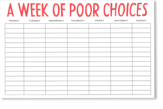 Poor Choices Planner Pad