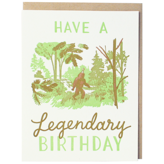Legendary Sasquatch Birthday Card