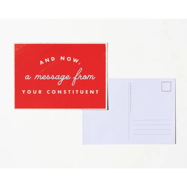 A Message From Your Constituent Postcard