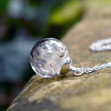 Dandelion Wish Bubble Necklace