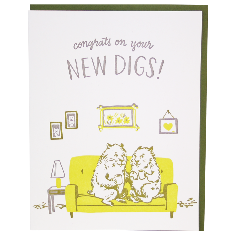 Groundhogs New Home Card