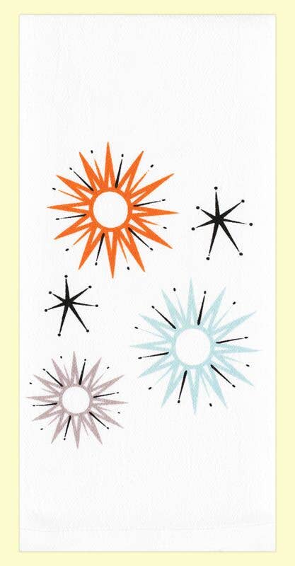Starburst Retro Kitchen Towel