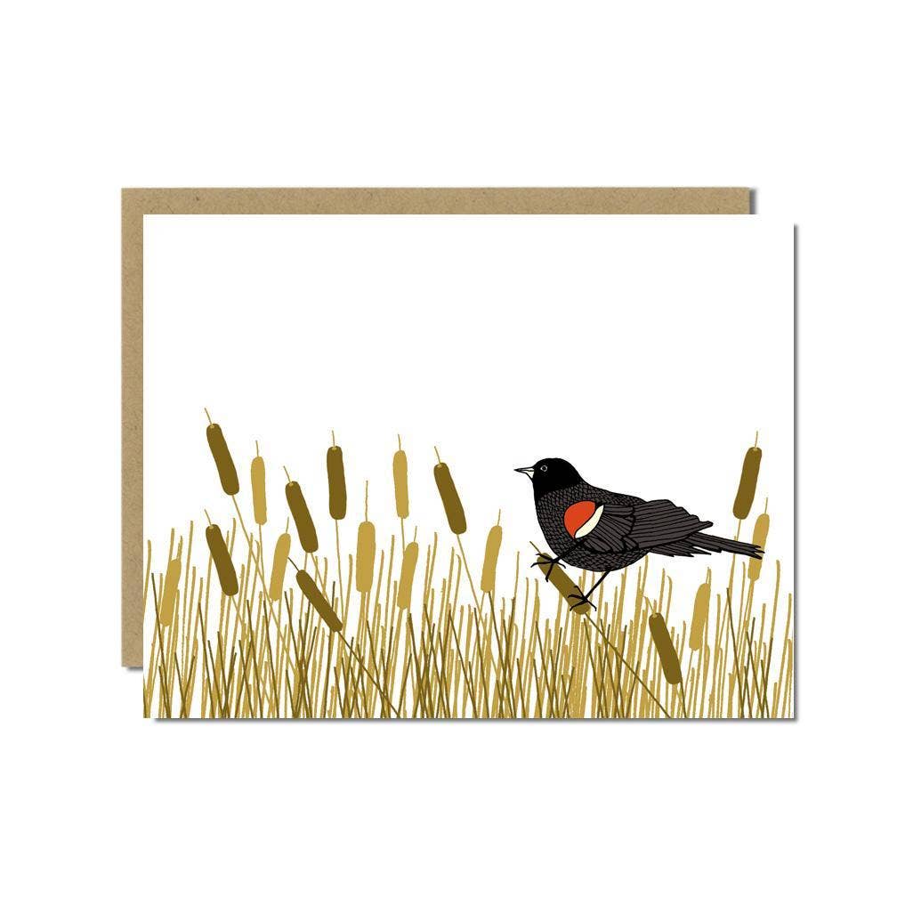Red-Winged Blackbird Greeting Card