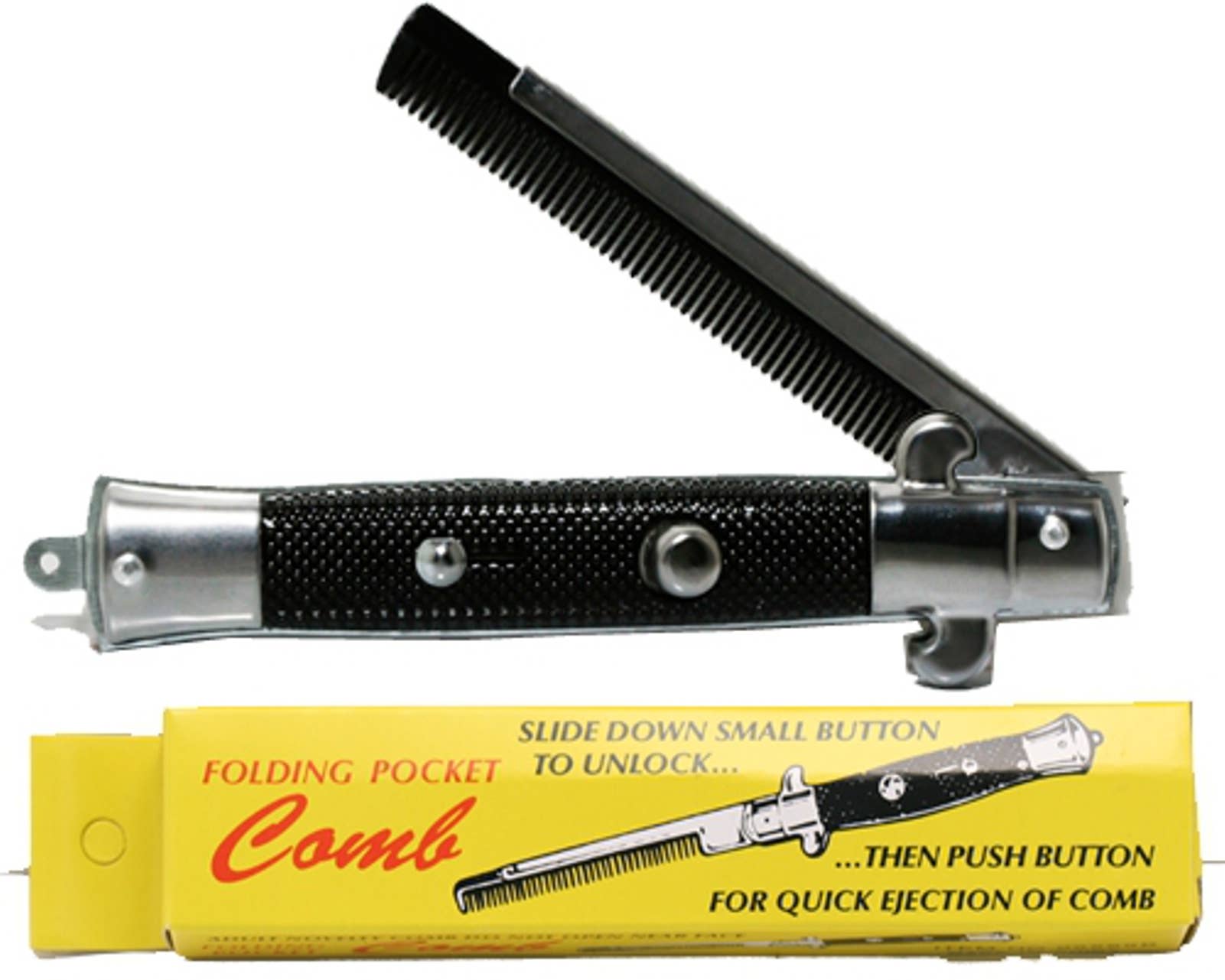 Folding Switchblade Style Pocket Comb