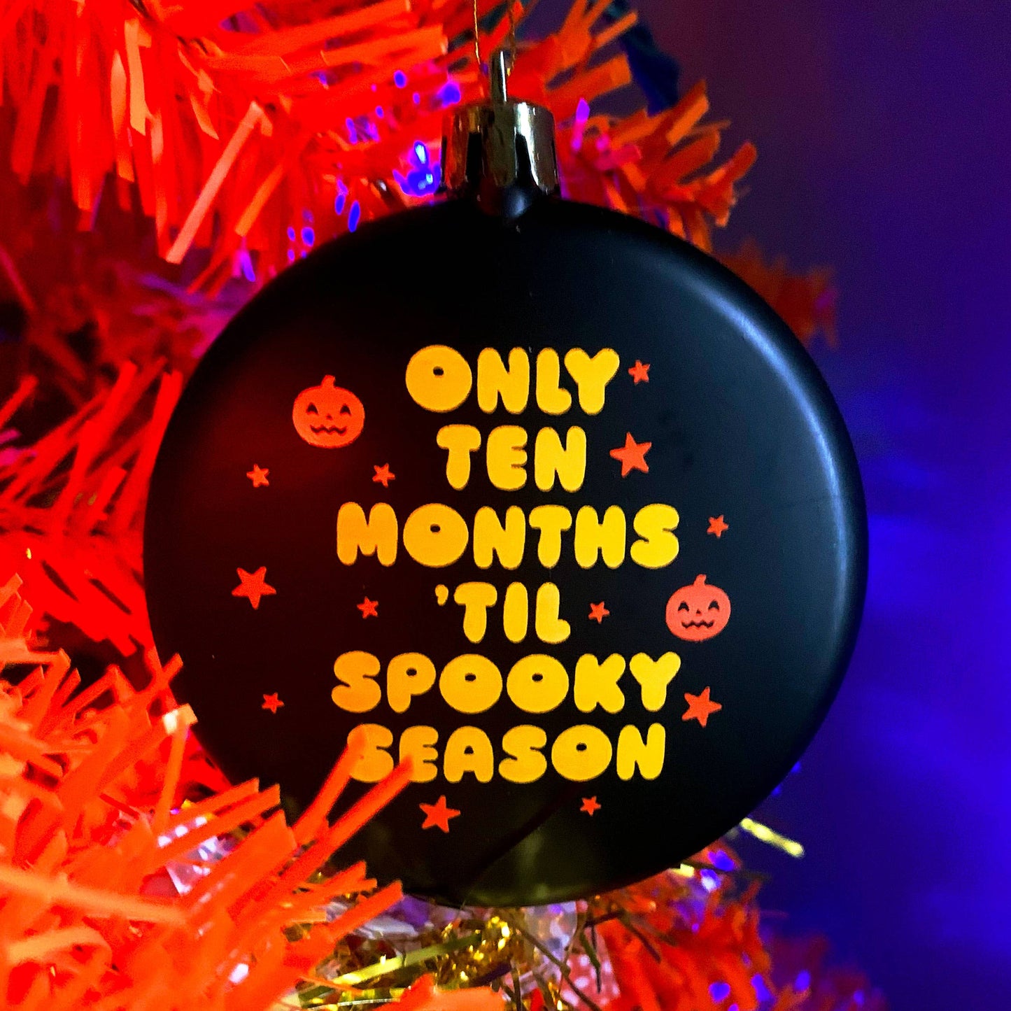 Spooky Season Plastic Ornament