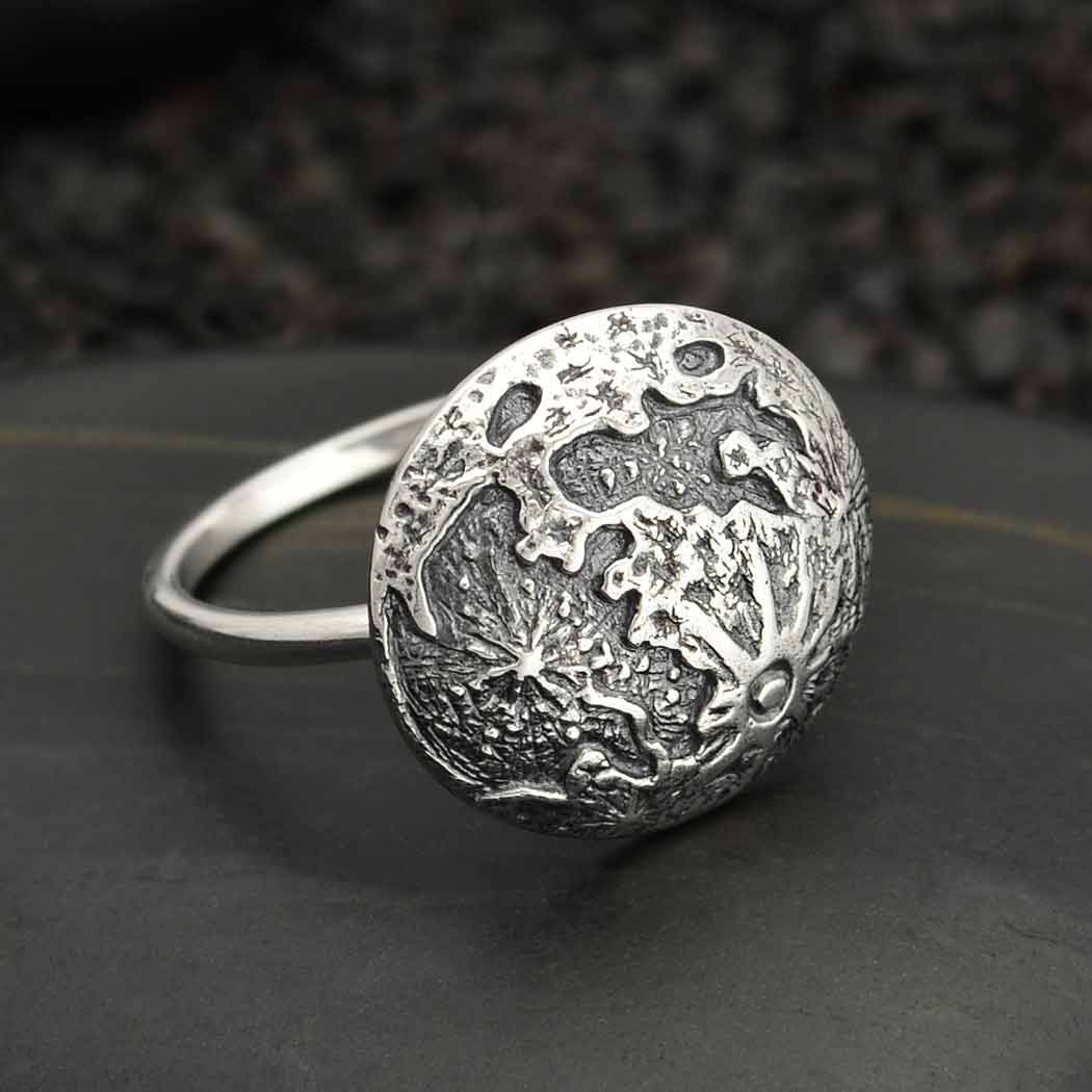 Full Moon Sterling Silver Ring