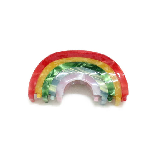 Rainbow Hair Claw Clip