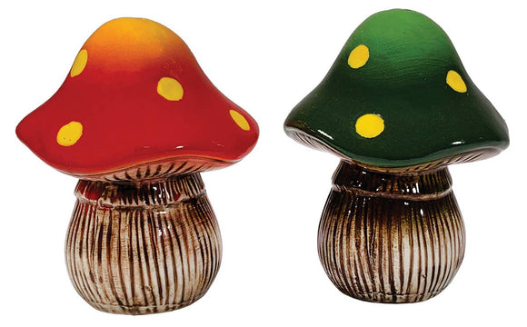 Woodland Mushroom Salt + Pepper Shakers