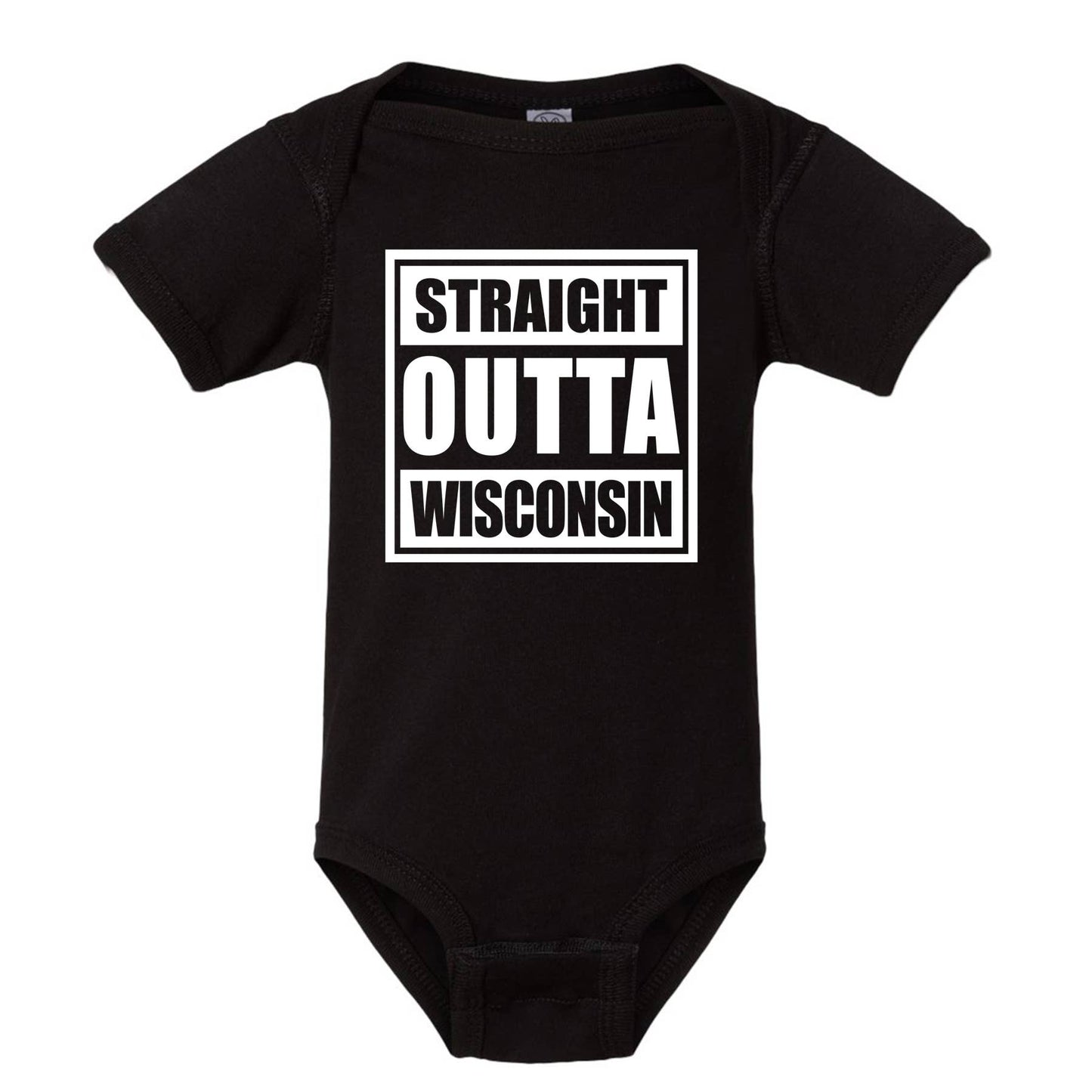 Straight Outta Wisconsin Baby Onesie