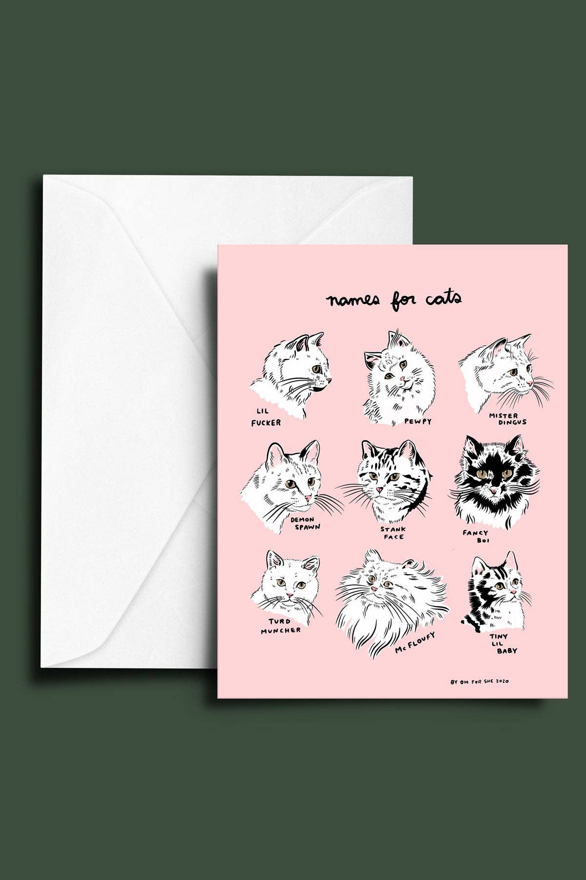 Names for Cats Card
