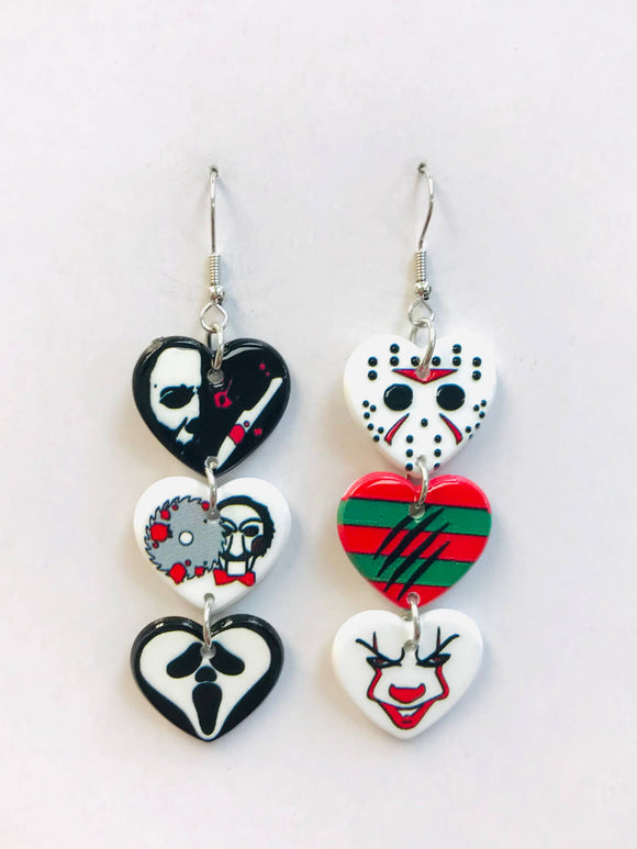 Horror Hearts Earrings