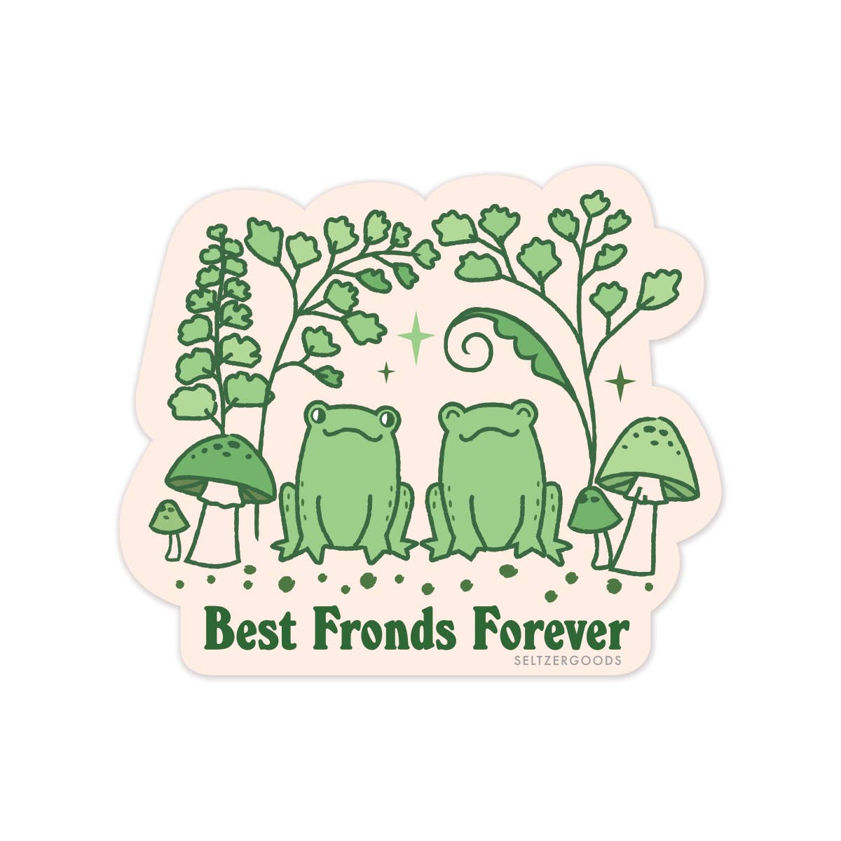 Best Fronds Frog Sticker