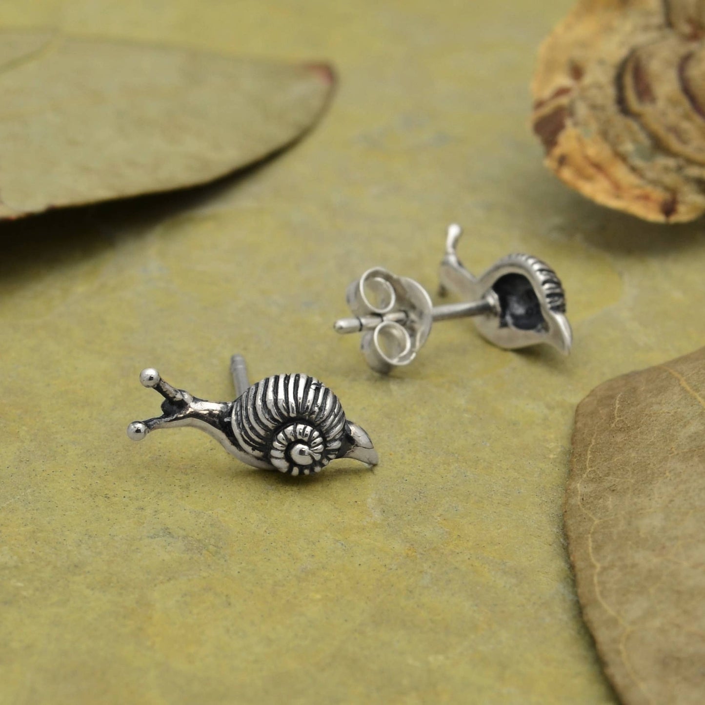 Tiny Snail Post Earrings