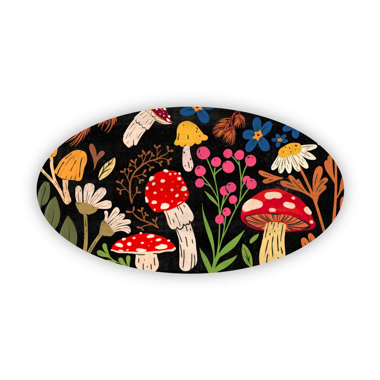 Mushroom and Flowers Sticker