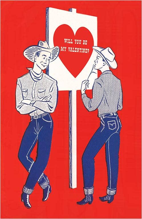Cowboy Valentine Postcard