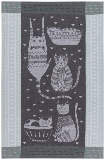 Purr Party Jacquard Dishtowel