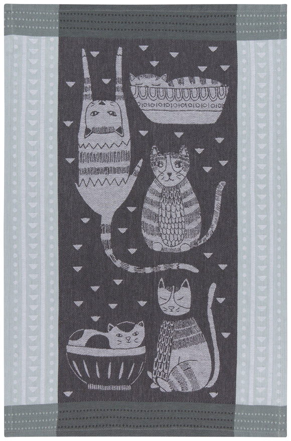 Purr Party Jacquard Dishtowel