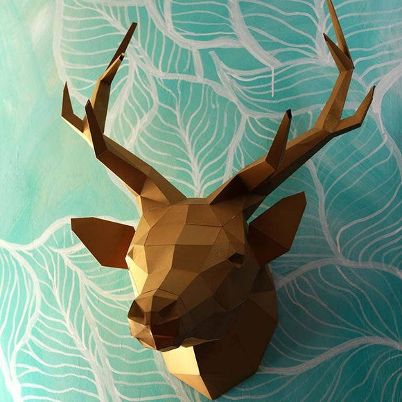 Deer Head 3D PaperCraft Art Kit
